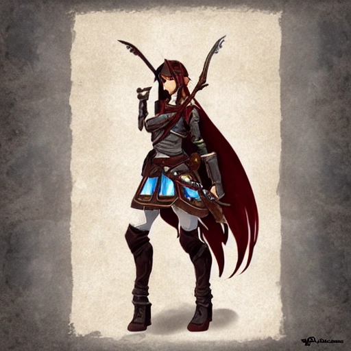 {{{llong haired dark fantasy female assassin in ancient leather armor}}}, 1girl, {{in style of the legend of zelda breath of the wild character art work}}, {dark red white and black color scheme}, strong and curvy body, waist up portrait, digital water colors, sharp focus, face focus, detailed face and eyes, simple solid color background, masterpiece, artstation