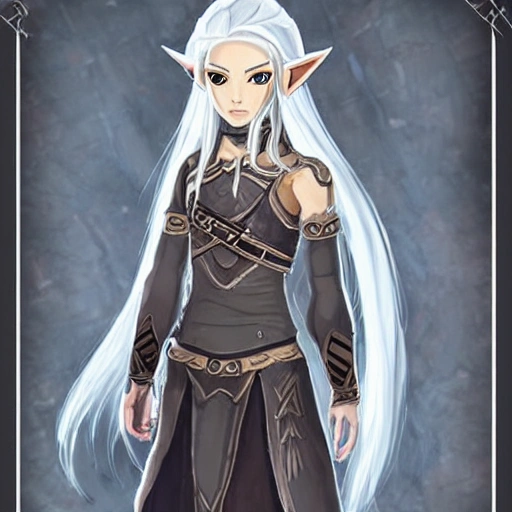 {{{llong platinum haired dark fantasy female mage in ancient leather clothing}}, 1girl, {{in style of the legend of zelda breath of the wild character art work}}, {dark color scheme}, strong and busty body, waist up portrait, digital water colors, sharp focus, face focus, detailed face and eyes, simple solid color background, masterpiece, artstation