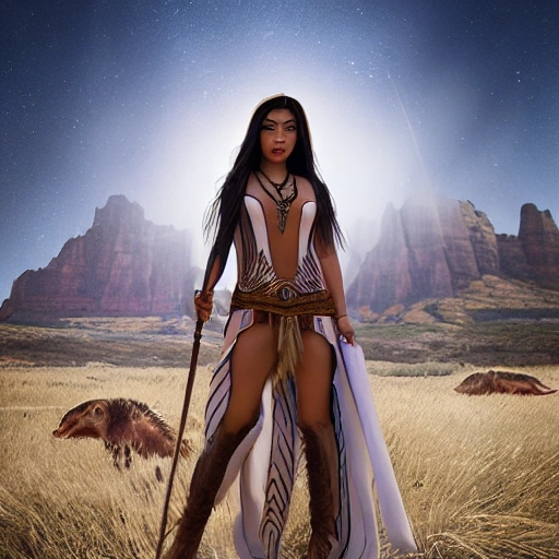 mdjrny-v4 style portrait photograph of Madison Beer as Pocahontas, young beautiful norse woman, perfect symmetrical face, transparent latex dress, (((wild west))) environment, Utah landscape, ultra realistic, concept art, elegant, ((intricate)), ((highly detailed)), depth of field, ((professionally color graded)), 8k, art by artgerm and greg rutkowski and alphonse mucha, Pencil Sketch, Pencil Sketch, Pencil Sketch, 3D, Cartoon, Trippy