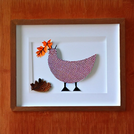 paper cut craft, paper illustration, Turkey, thanksgiving --v 4