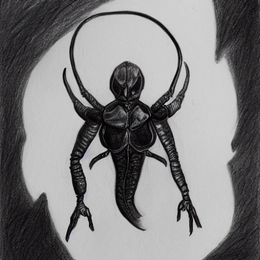 Premium AI Image | A drawing of a scorpion with the word scorpion on it.