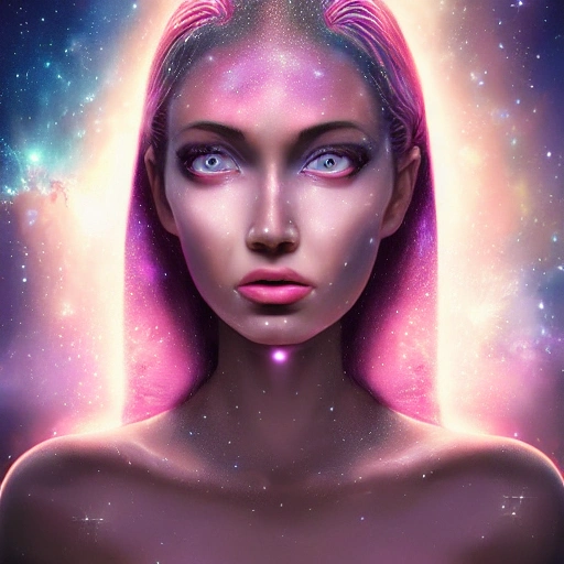 ultra realistic photo portrait of space galaxy princess cosmic e ...