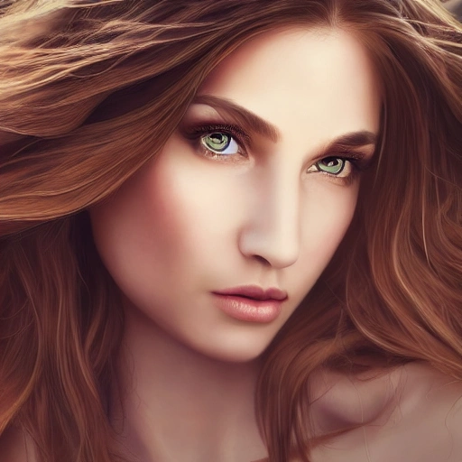 ultra realistic full portrait of a real perfect beautiful female, gorgeous, beautiful, magic powerful woman, long hair, deep eyes, a sense of undeniable beauty, sharp focus, detailed, realistic illustration, sharp focus, illustration, dreamy magical atmosphere, 4k, 8k, , 3D