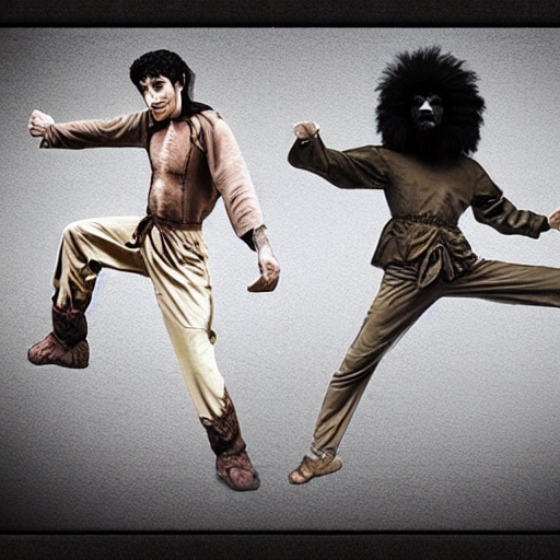 Lion, Humanized, Kung-fu, Real