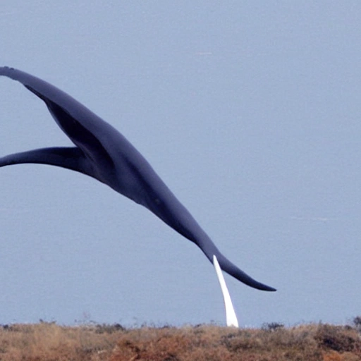 blue whale fused with a condor