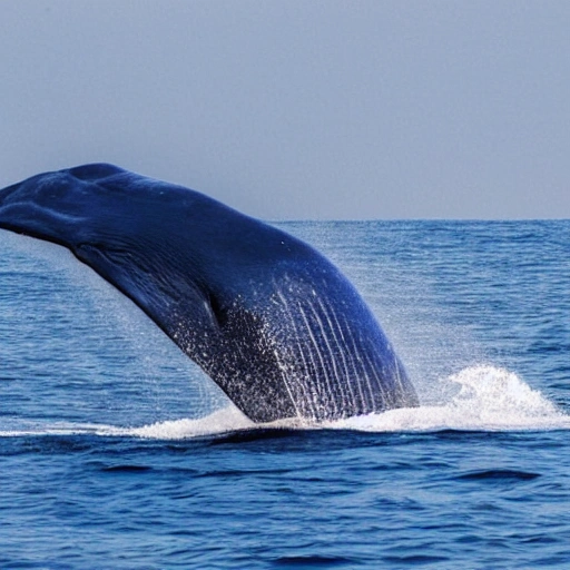 blue whale with features of a condor 