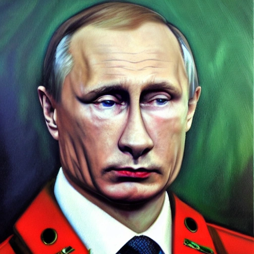 retrato barroco del presidente Putin, Oil Painting