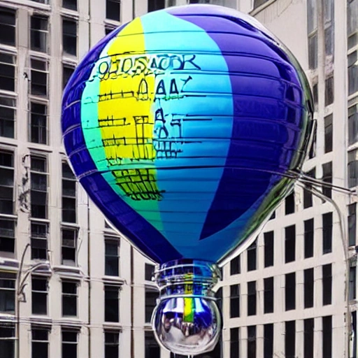 obra de jeff koons como un globo aerostatico