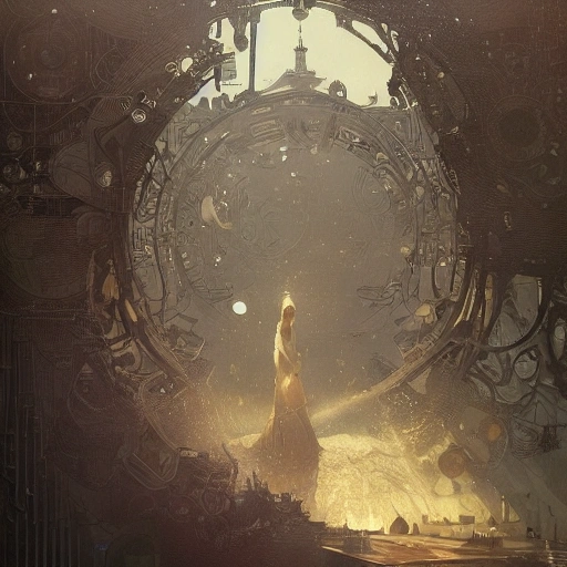 a highly detailed digital image of an imagination machine, concept art, art station, society, very detailed, intricate, detailed illustration, by greg rutkowski and alphonse mucha, Paul Lehr and Beeple, minimize, black an white, masterpiece, no background, machine