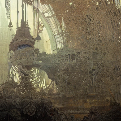 a highly detailed digital image of an imagination machine, concept art, art station, society, very detailed, intricate, detailed illustration, by greg rutkowski and alphonse mucha, Paul Lehr and Beeple, minimize, black an white, masterpiece, no background, machine, Pencil Sketch