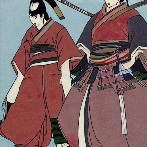 japanese elegant samurai anime
