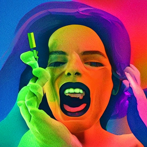 realistic ilustration of video art maker with happy colors