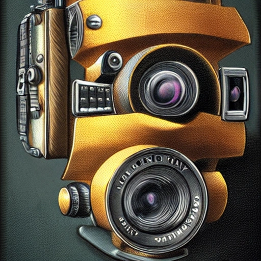 realistic film camera, highly detailed, digital painting, trending on artstation, concept art, sharp focus, illustration