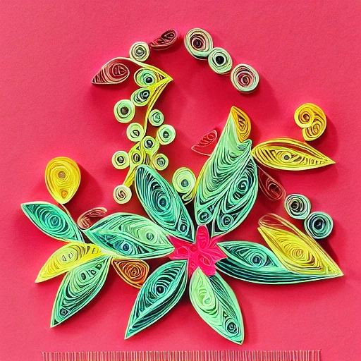 paper quilling, paper cut art, paper illustration, valentine´s day, thanksgiving, very detailed, 8k --v 4