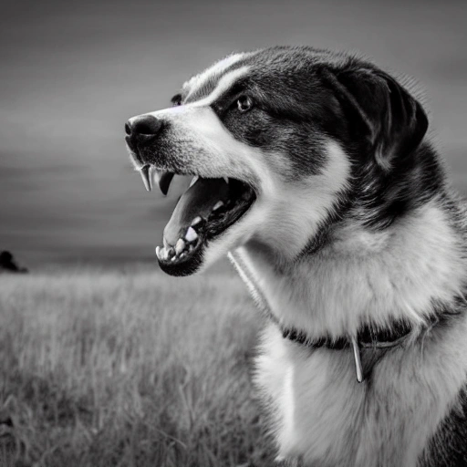 Visualize a powerful dog in the midst of an important historical moment, displaying their skill and bravery as they make a decisive move that will change the course of history