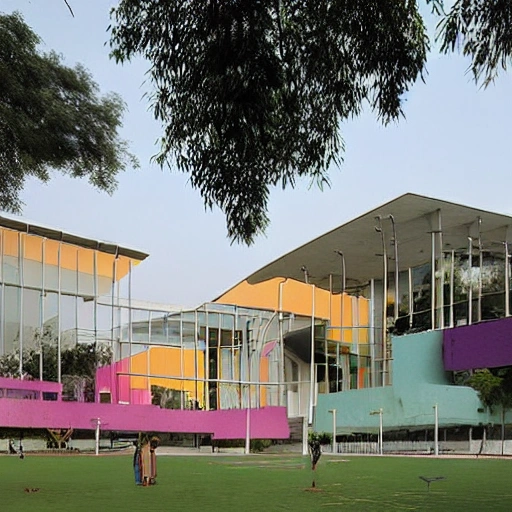 Bringing together creativity, technology and sustainability, the National Institute of Design in Hyderabad is a modern-day oasis for aspiring designers. Designed by world-renowned architect BV Doshi, this campus serves as a source of inspiration and a hub for innovation. Embracing the rich cultural heritage of Hyderabad while embracing cutting-edge design practices, the NID campus is a vibrant and dynamic space that fosters collaboration and growth. From textiles and product design to graphics and animation, students here are empowered to turn their artistic visions into tangible realities. Join us in this unique artistic journey and become a part of the design revolution that is shaping India's future.Zaha Hadid Architects thesis level design art and culture elements