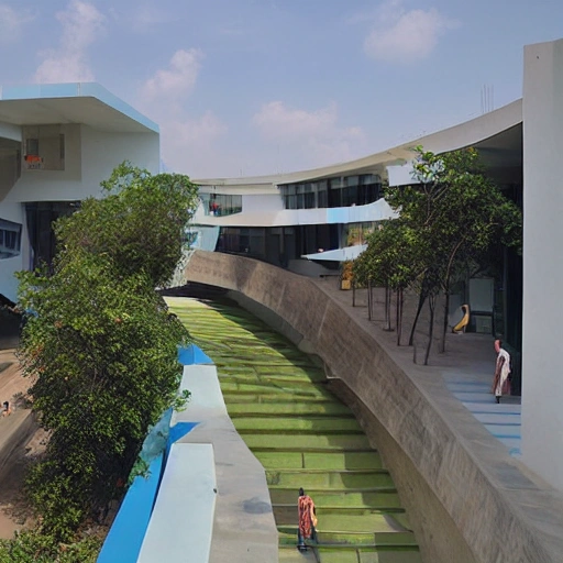 Bringing together creativity, technology and sustainability, the National Institute of Design in Hyderabad is a modern-day oasis for aspiring designers. Designed by world-renowned architect BV Doshi, this campus serves as a source of inspiration and a hub for innovation. Embracing the rich cultural heritage of Hyderabad while embracing cutting-edge design practices, the NID campus is a vibrant and dynamic space that fosters collaboration and growth. From textiles and product design to graphics and animation, students here are empowered to turn their artistic visions into tangible realities. Join us in this unique artistic journey and become a part of the design revolution that is shaping India's future.Zaha Hadid Architects thesis level design art and culture elements