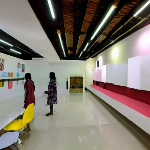 univarsal design studio with modren elements with hydrabad context art and culture in campus 