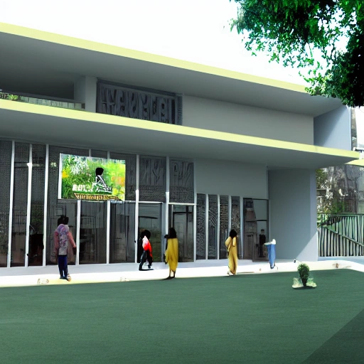 univarsal design studio with modren elements with hydrabad context art and culture in campus 