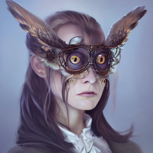 realistic portrait of a female owl teacher, d&d magical fantasy, dark magical school teacher uniform, highly detailed digital painting, trending on artstation, pixiv, concept art, sharp focus, illustration, art by Ross Tran and Greg Rutkowski and animation by Walt Disney