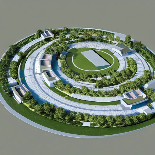 mordern campus design with 20 arcs of land , 3D