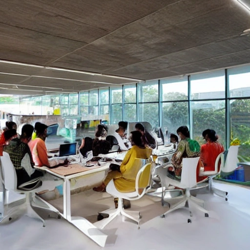 Bringing together creativity, technology and sustainability, the National Institute of Design in Hyderabad is a modern-day oasis for aspiring designers. Designed by world-renowned architect BV Doshi, this campus serves as a source of inspiration and a hub for innovation. Embracing the rich cultural heritage of Hyderabad while embracing cutting-edge design practices, the NID campus is a vibrant and dynamic space that fosters collaboration and growth. From textiles and product design to graphics and animation, students here are empowered to turn their artistic visions into tangible realities. Join us in this unique artistic journey and become a part of the design revolution that is shaping India's future.Zaha Hadid Architects thesis level design art and culture elements, 3D