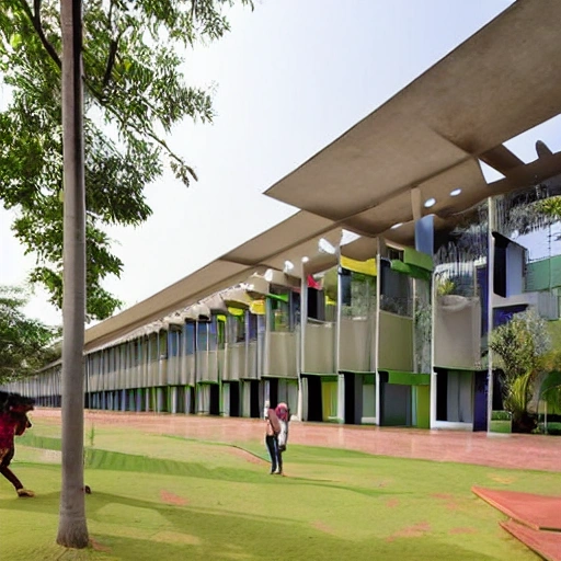 Bringing together creativity, technology and sustainability, the National Institute of Design in Hyderabad is a modern-day oasis for aspiring designers. Designed by world-renowned architect BV Doshi, this campus serves as a source of inspiration and a hub for innovation. Embracing the rich cultural heritage of Hyderabad while embracing cutting-edge design practices, the NID campus is a vibrant and dynamic space that fosters collaboration and growth. From textiles and product design to graphics and animation, students here are empowered to turn their artistic visions into tangible realities. Join us in this unique artistic journey and become a part of the design revolution that is shaping India's future.Zaha Hadid Architects thesis level design art and culture elements, 3D