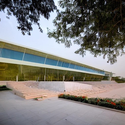 Bringing together creativity, technology and sustainability, the National Institute of Design in Hyderabad is a modern-day oasis for aspiring designers. Designed by world-renowned architect BV Doshi, this campus serves as a source of inspiration and a hub for innovation. Embracing the rich cultural heritage of Hyderabad while embracing cutting-edge design practices, the NID campus is a vibrant and dynamic space that fosters collaboration and growth. From textiles and product design to graphics and animation, students here are empowered to turn their artistic visions into tangible realities. Join us in this unique artistic journey and become a part of the design revolution that is shaping India's future.Zaha Hadid Architects thesis level design art and culture elements, 3D