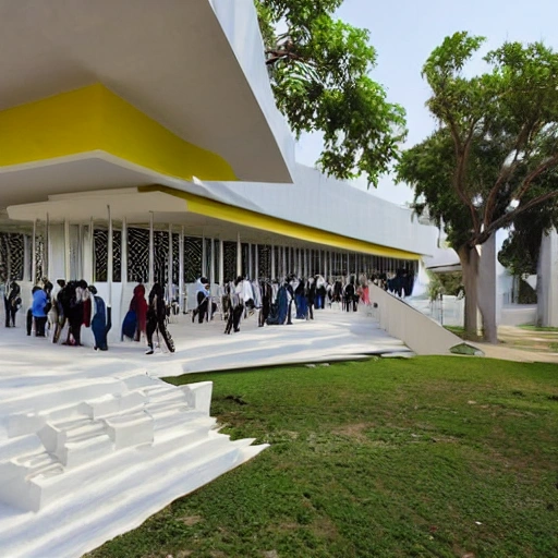 Bringing together creativity, technology and sustainability, the National Institute of Design in Hyderabad is a modern-day oasis for aspiring designers. Designed by world-renowned architect BV Doshi, this campus serves as a source of inspiration and a hub for innovation. Embracing the rich cultural heritage of Hyderabad while embracing cutting-edge design practices, the NID campus is a vibrant and dynamic space that fosters collaboration and growth. From textiles and product design to graphics and animation, students here are empowered to turn their artistic visions into tangible realities. Join us in this unique artistic journey and become a part of the design revolution that is shaping India's future.Zaha Hadid Architects thesis level design art and culture elements, 3D