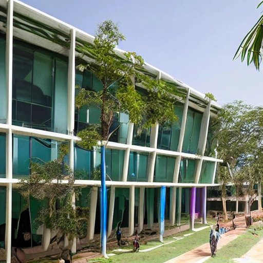 Bringing together creativity, technology and sustainability, the National Institute of Design in Hyderabad is a modern-day oasis for aspiring designers. Designed by world-renowned architect BV Doshi, this campus serves as a source of inspiration and a hub for innovation. Embracing the rich cultural heritage of Hyderabad while embracing cutting-edge design practices, the NID campus is a vibrant and dynamic space that fosters collaboration and growth. From textiles and product design to graphics and animation, students here are empowered to turn their artistic visions into tangible realities. Join us in this unique artistic journey and become a part of the design revolution that is shaping India's future.Zaha Hadid Architects thesis level design art and culture elements, 3D