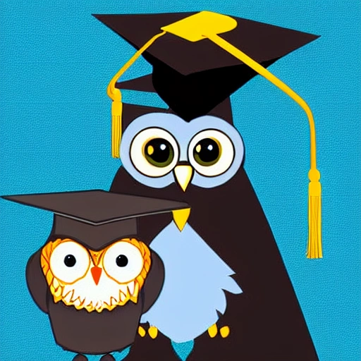 OWL WITH GRADUATION CAP AND ETHETHOSCOPE