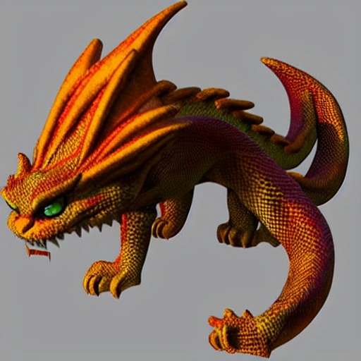 , 3D cat dragon