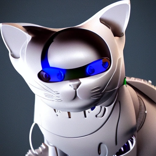 , 3D cyborg cat