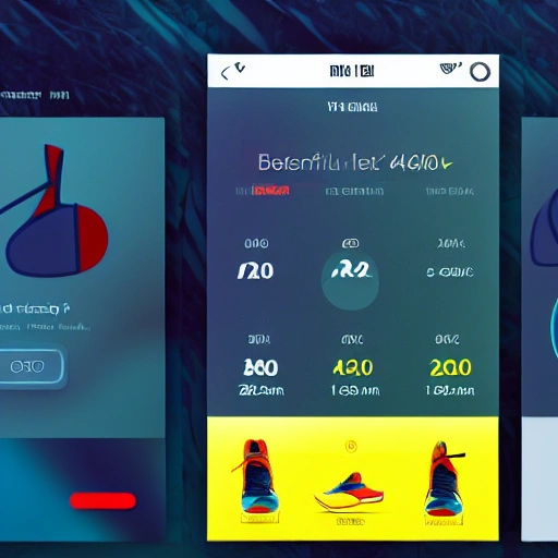 beautiful app for shoes, ui, их, ui/ux, nike, red, blue, teal, yellow, running person, app