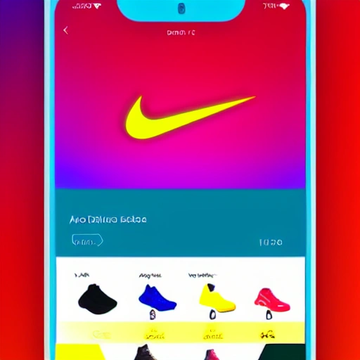 
beautiful app for shoes, ui/ux, nike, red, blue, teal, yellow ,app, 3D