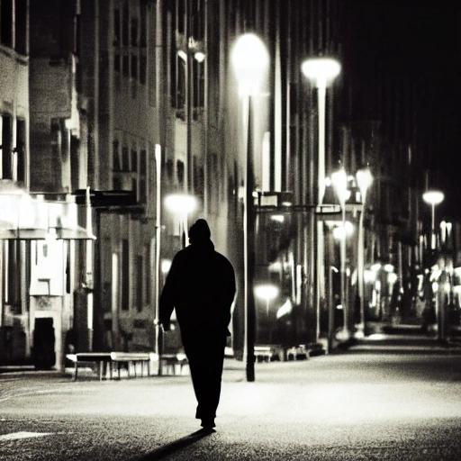 loneliness in playing music and walking by night
