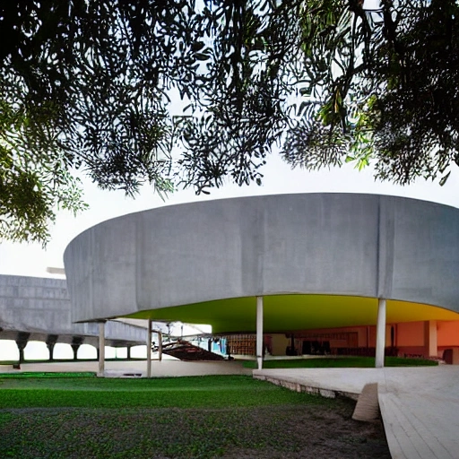 Bringing together creativity, technology and sustainability, the National Institute of Design in Hyderabad is a modern-day oasis for aspiring designers. Designed by world-renowned architect BV Doshi, this campus serves as a source of inspiration and a hub for innovation. Embracing the rich cultural heritage of Hyderabad while embracing cutting-edge design practices, the NID campus is a vibrant and dynamic space that fosters collaboration and growth. From textiles and product design to graphics and animation, students here are empowered to turn their artistic visions into tangible realities. Join us in this unique artistic journey and become a part of the design revolution that is shaping India's future.Zaha Hadid Architects thesis level design art and culture elements, 3D