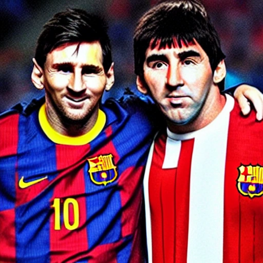 Messi and maradona, 3D