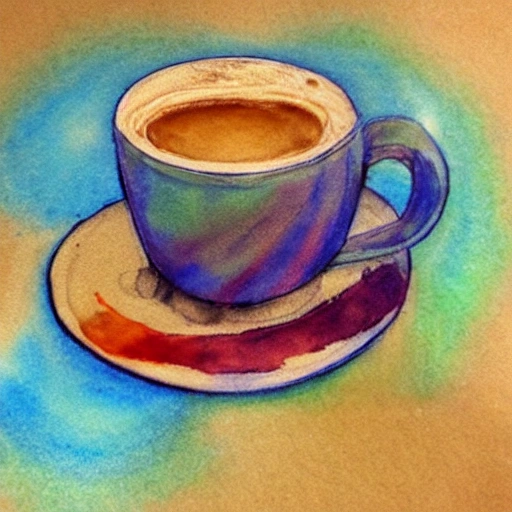 coffe, Water Color, 3D