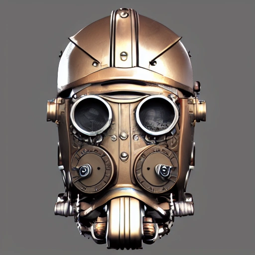 steampunk helmet fantasy art mask robot ninja stylized digital illustration sharp focus, elegant intricate digital painting artstation concept art global illumination ray tracing advanced technology chaykin howard and campionpascale and cooke darwyn and davis jack , Cartoon, 3D, Trippy