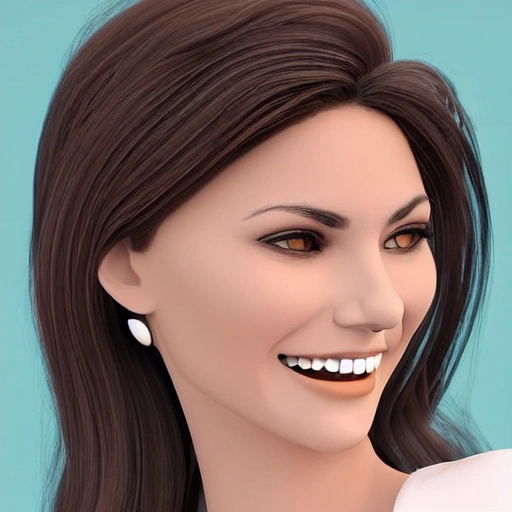  Rocío mujer morena sonriente  y Moisés hombre feliz blanco jóvenes besandose, , 3D, 3D