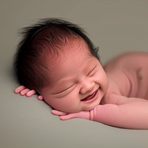 Photo realistic baby smiling
