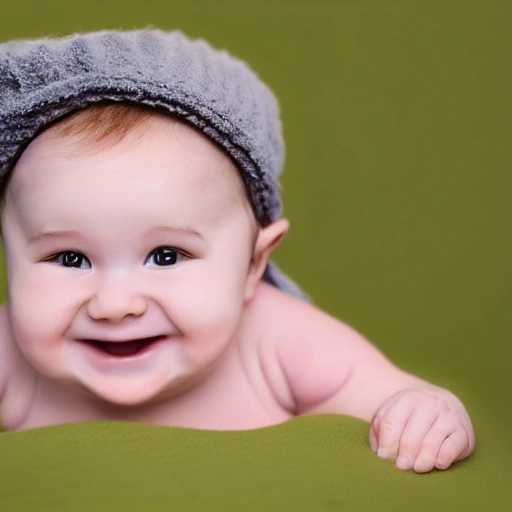 Photo realistic baby smiling
