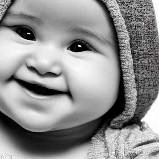 Photo realistic baby smiling
