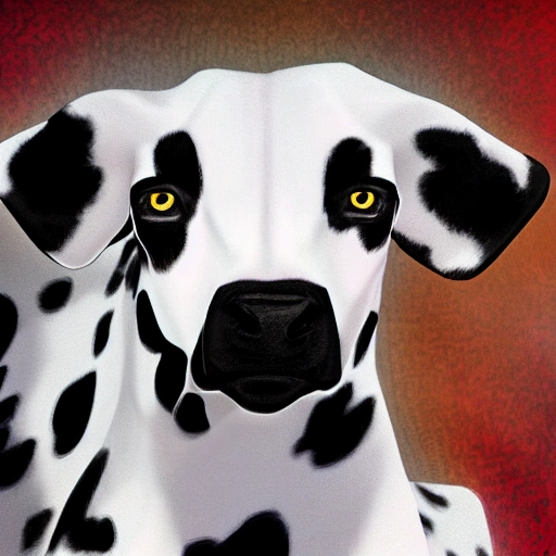 Dalmata, 4k, animation, art, fierce look