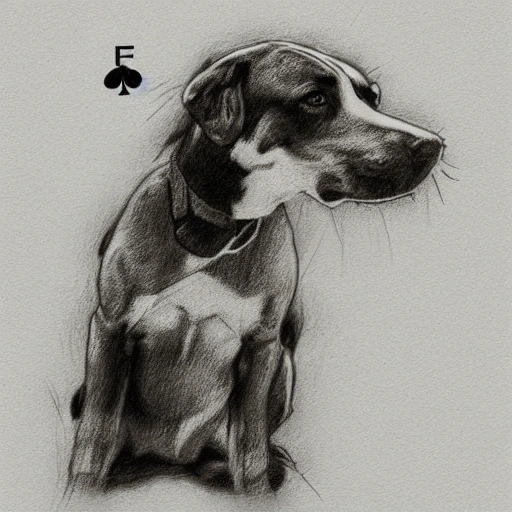 perros, jugando, poker , Pencil Sketch