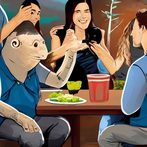 humanos conviviendo con extraterrestres