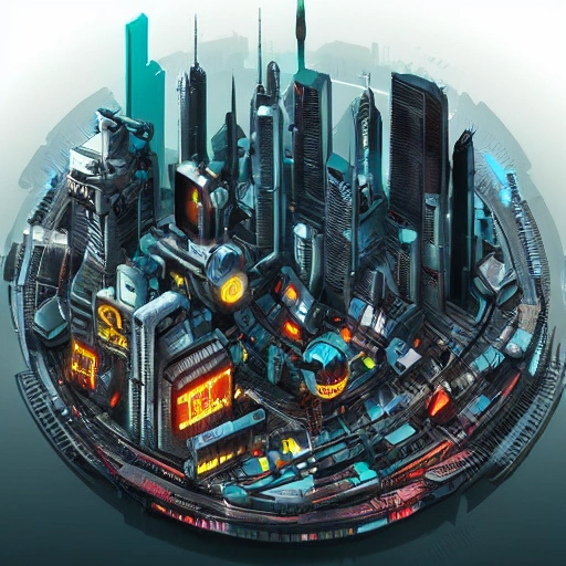 ciudad ciberpunk , 3D, futurismo, cibernetica, androides, 
Blade Runner
