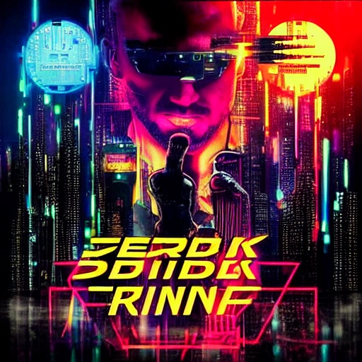 cyberpunk, Blade Runner, robot, music, portada de disco, punk