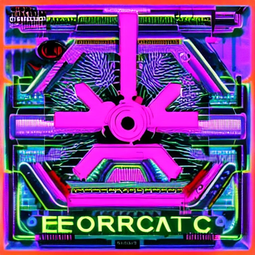 electroclash music, portada de disco, cyberpunk, futurismo, punk, musica, album, arte
